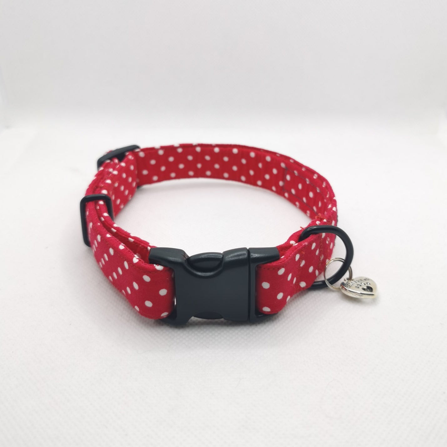 Pink and White Polka Dot Dog Collar