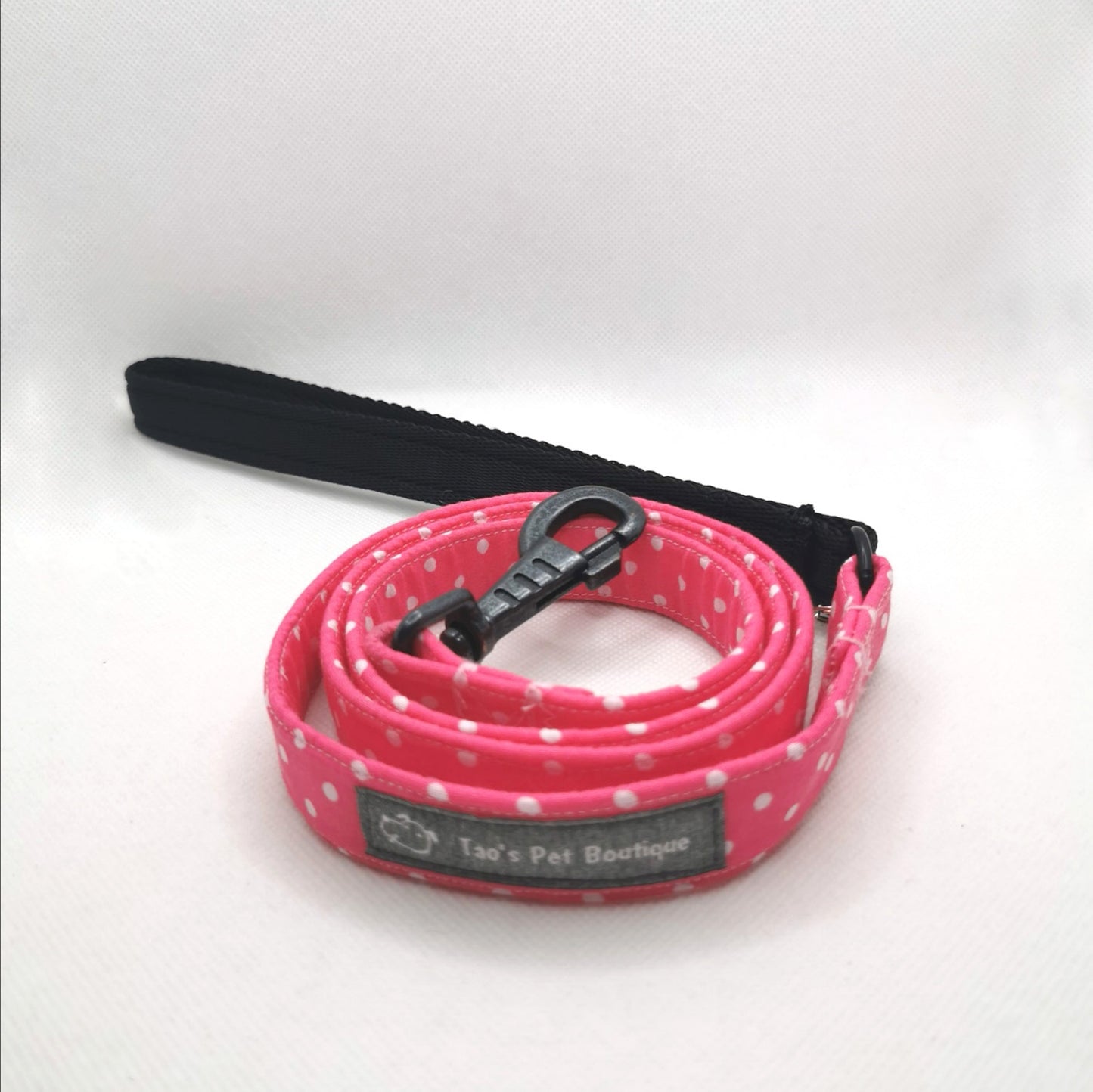 Red and White Polka Dot Dog Lead