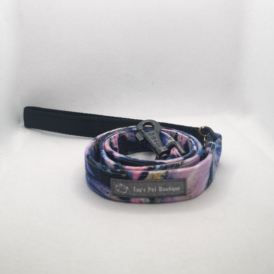 Pink and Purple Tie Dye Dog Lead