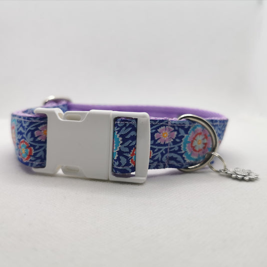Lilac Floral Dog Collar
