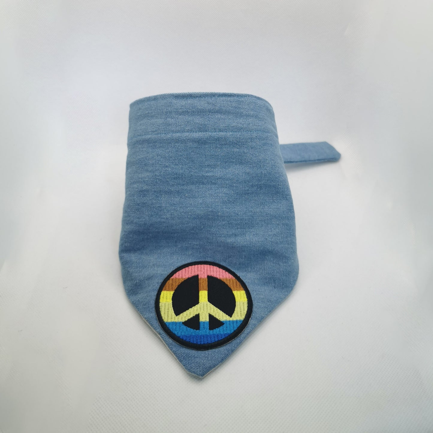 Peace and Love Denim Bandana