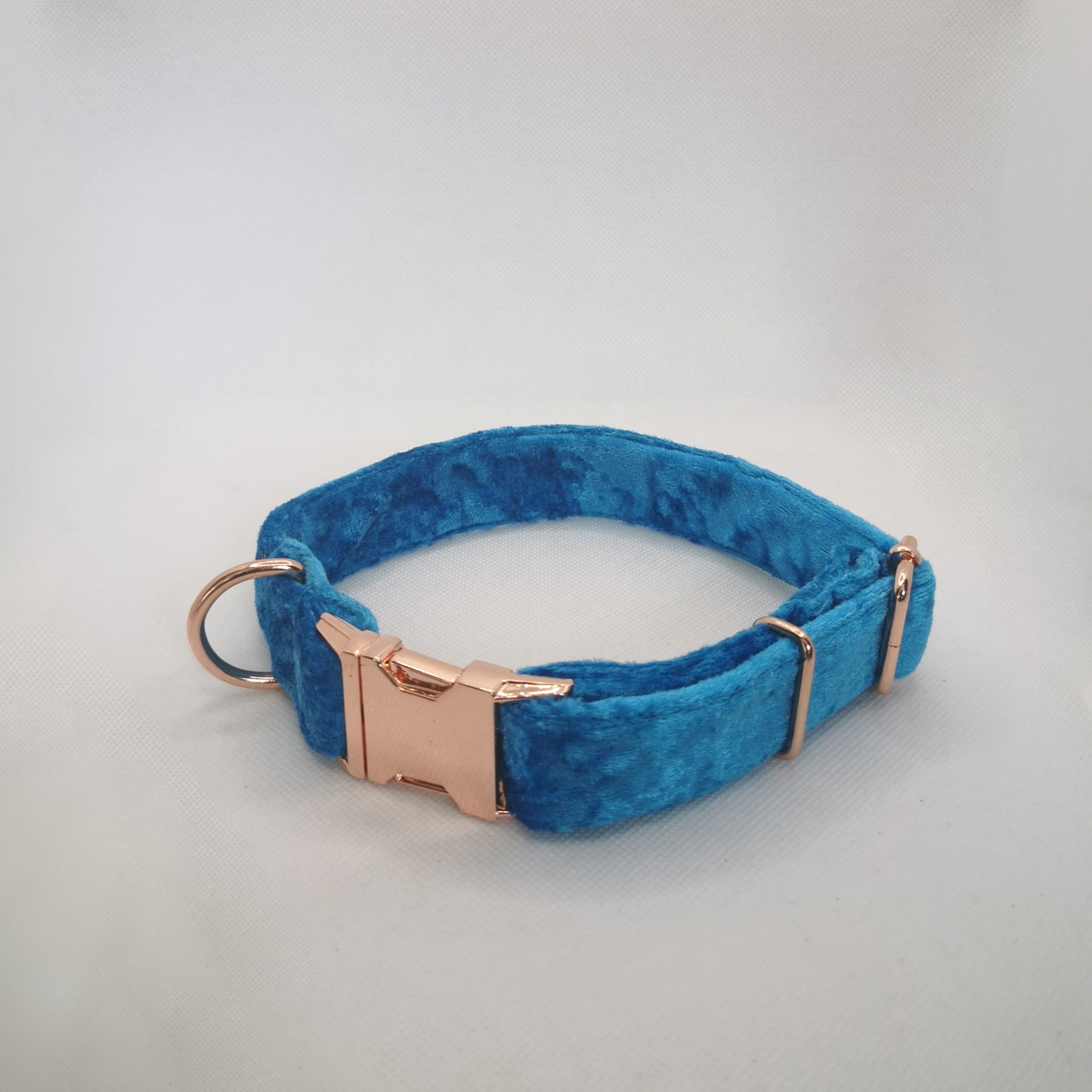 Turquoise Velvet Dog Collar