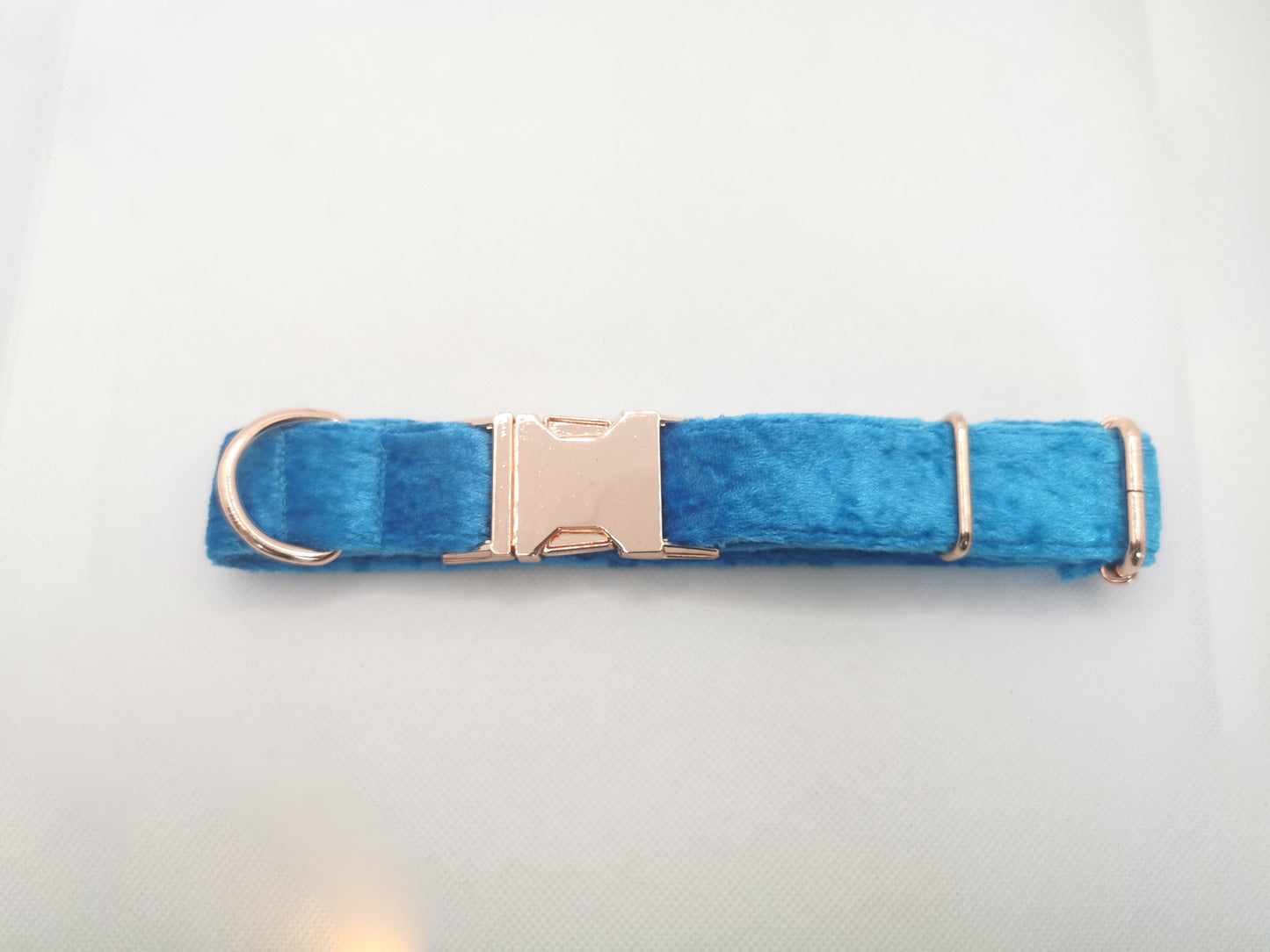 Turquoise Velvet Dog Collar