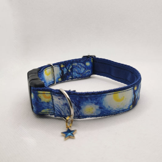 The Starry Night Van Gogh Dog Collar