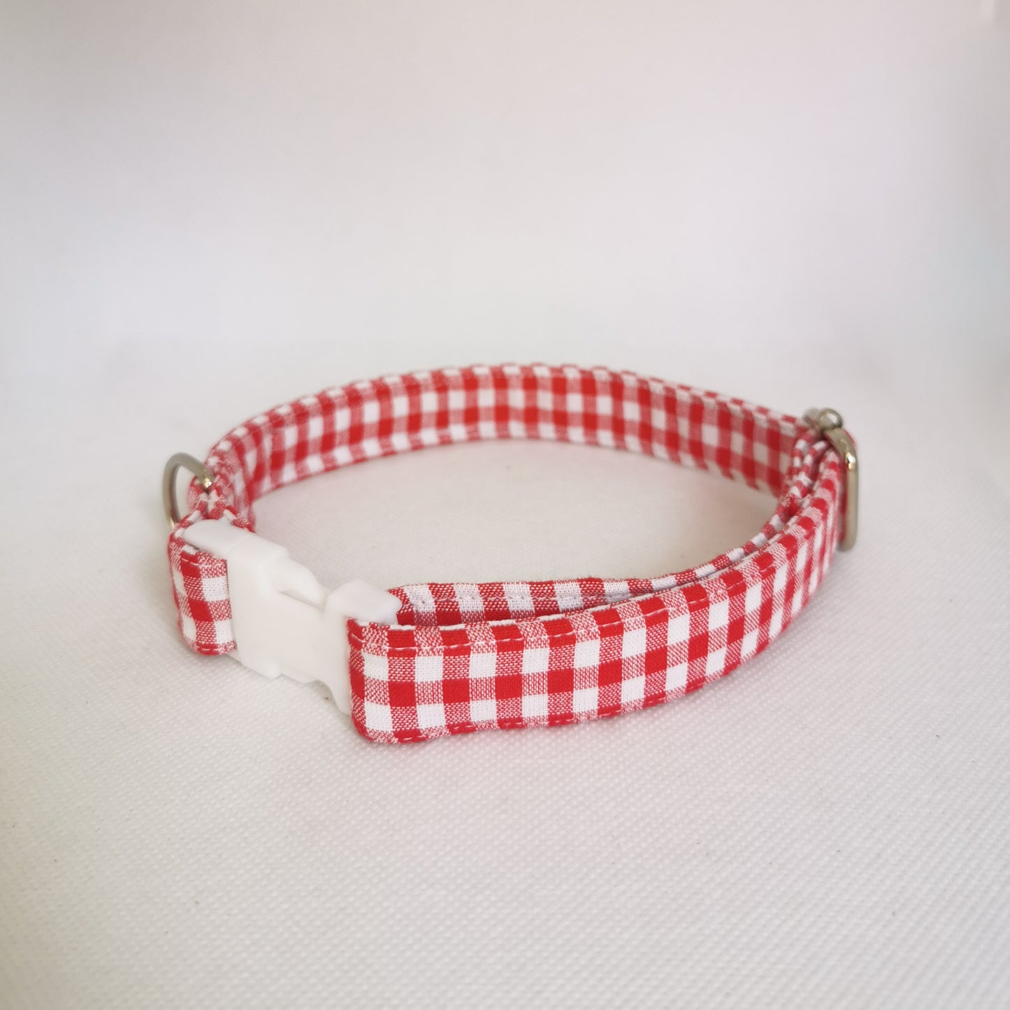 Red Gingham Dog Collar